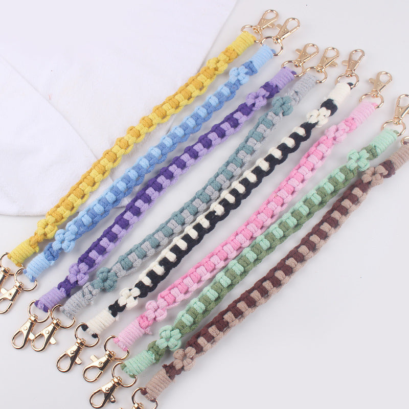 Wholesale  creative handmade woven small flower pattern cup set of cup rope cup accessories