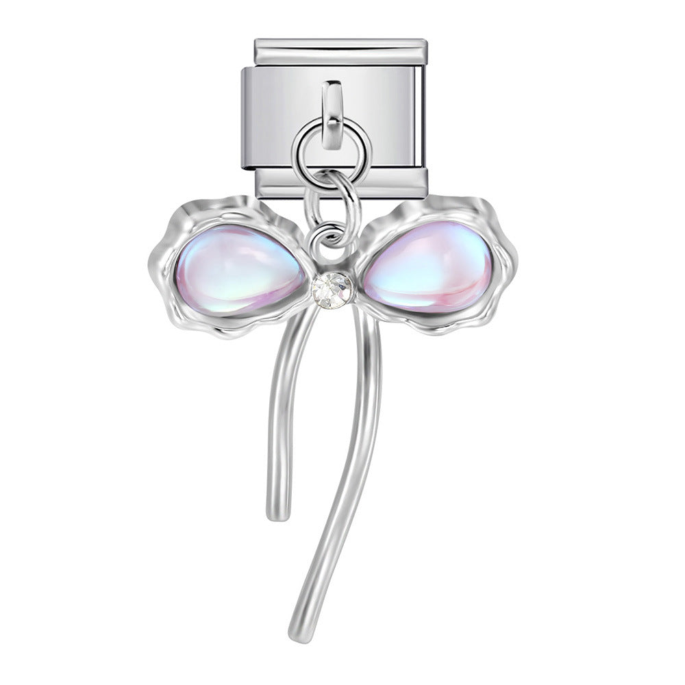 Wholesale Italian Charm Bracelet 9mm DIY Cute silver pendant  Creative Stainless Steel Composable Bracelet