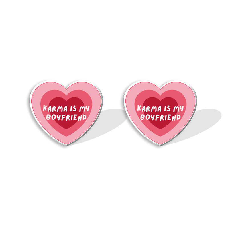 Wholesale Musician Cartoon Heat Shrinkable Resin Earrings ACCVIP-ES-XiangLian008
