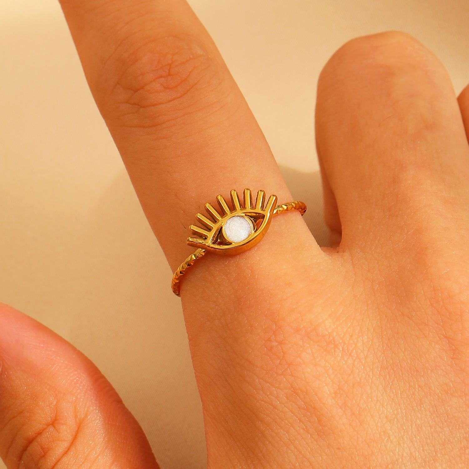 Anello per occhi esagerato in acciaio inossidabile all'ingrosso