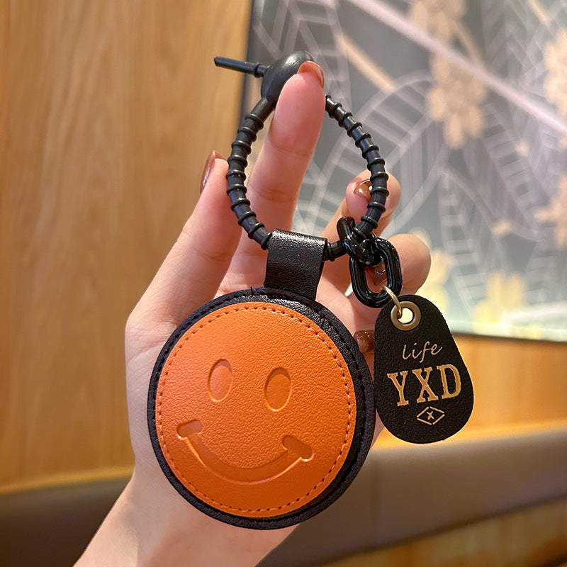 Wholesale Trendy Yellow Leather Heart Keychain Bag Charm Decorative Gift For Students