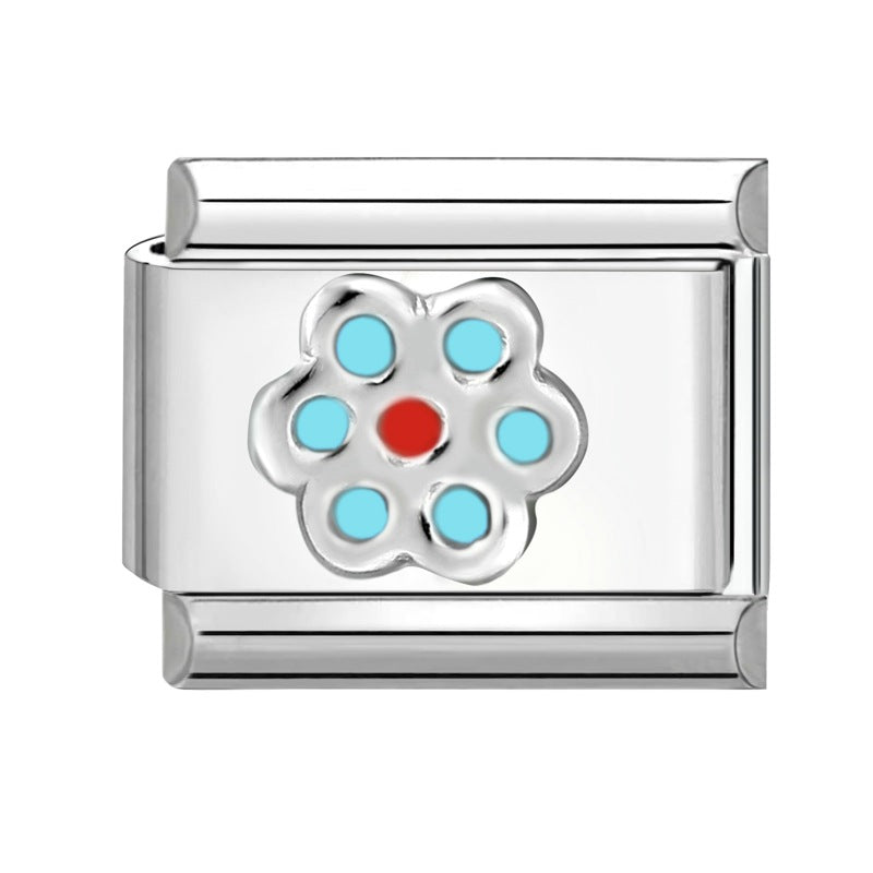 Wholesale Italian Charm Bracelet 9mm DIY Splicing Cute Cartoon Titanium Steel Composable Bracelet