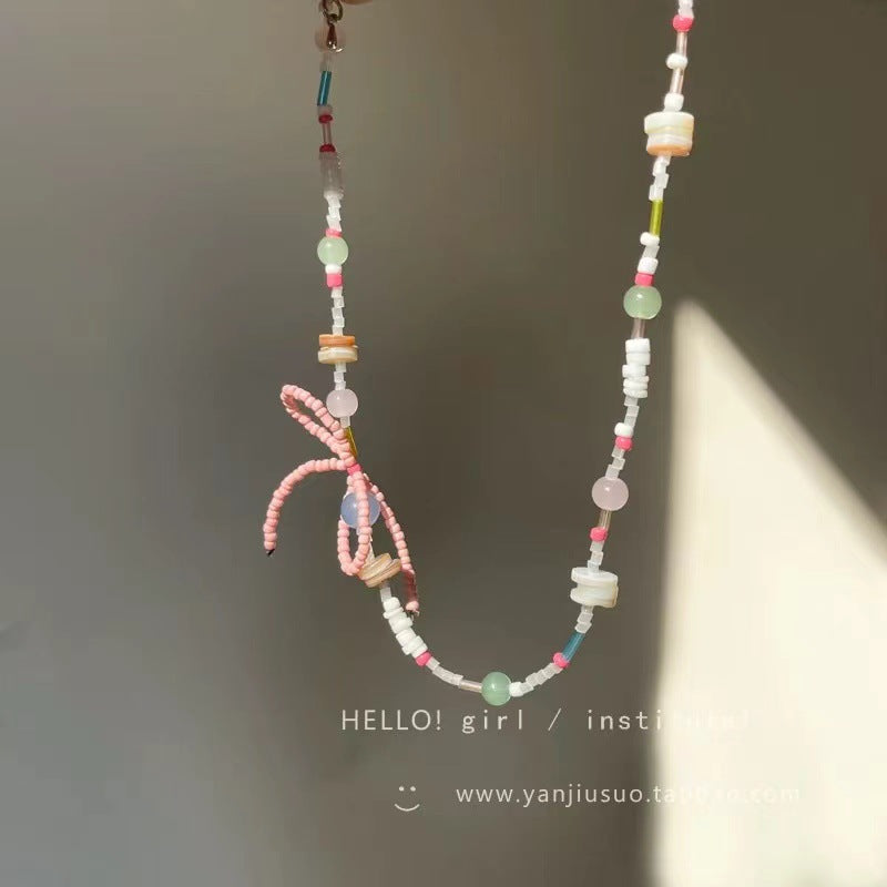 Wholesale Summer Dopamine Color Beaded Necklace