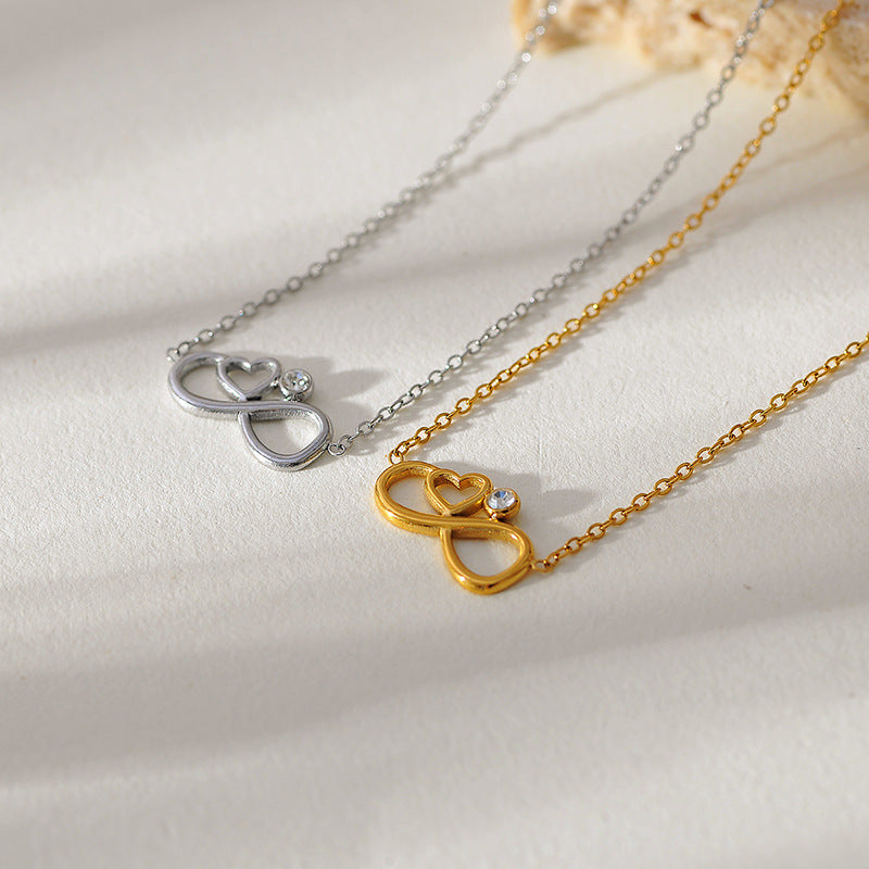 Wholesale Stainless Steel Metal Creative Love Necklace