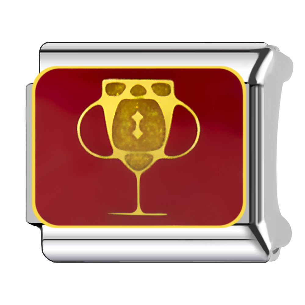 Wholesale 9mm Italian Charm Starter Bracelets DIY square Single Section Creative Stainless Steel Composable Bracelet