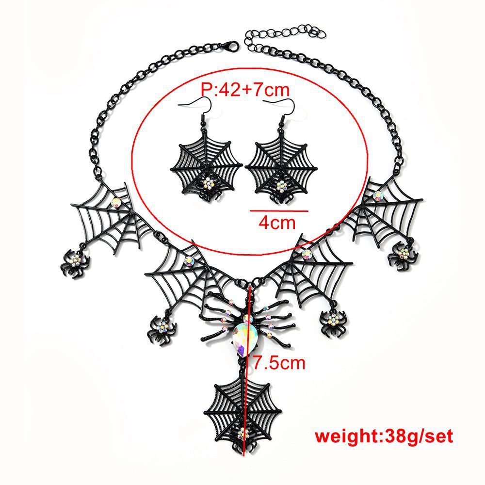 Wholesale Fashion   Web Rhinestone Necklace &  Earring Set for Women Party Wear Gift