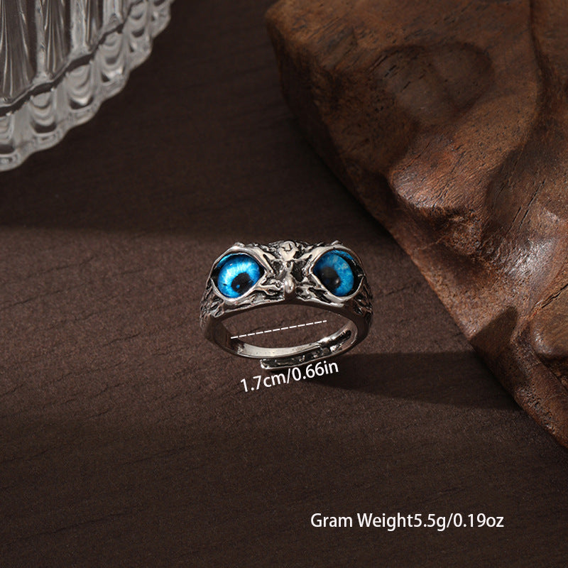 Wholesale Men's Hip-hop Style Retro Zinc Alloy Open Adjustable Ring ACC-RS-YunJ016