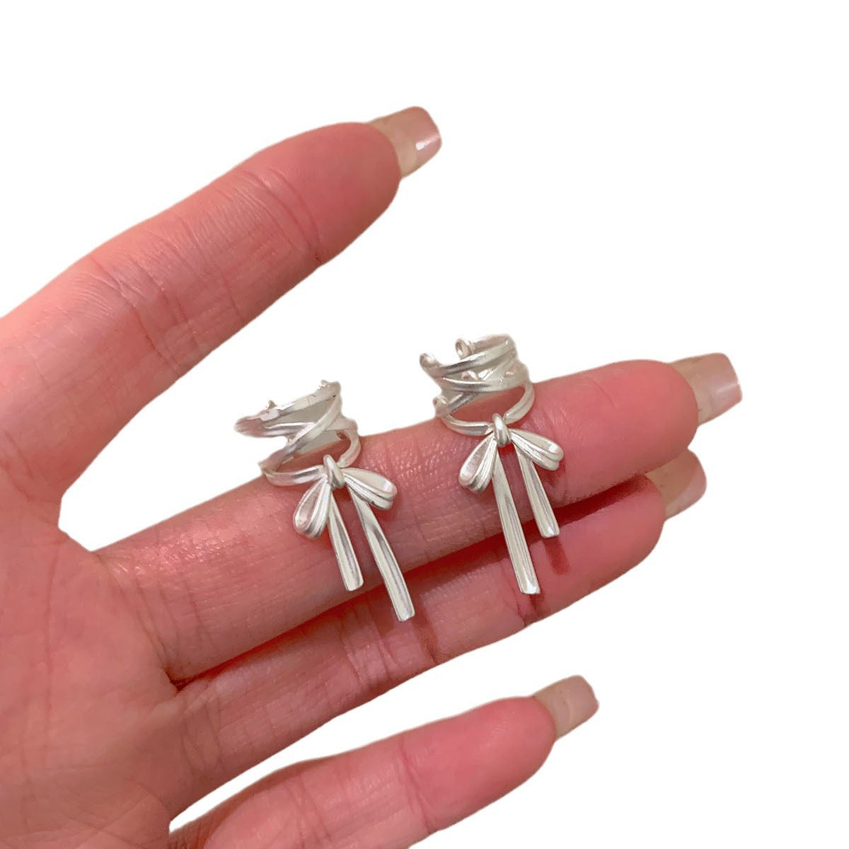 Wholesale 925 Sterling Silver Ballet Style Bow Ribbon Ear Clip