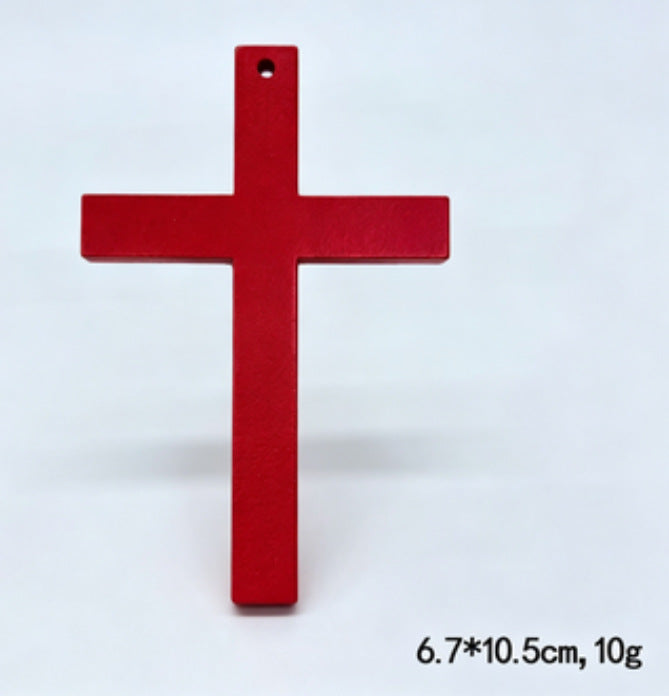 Wholesale Black Wooden Cross Necklace Long Chain Retro Dark Style  Jewelry Accessory