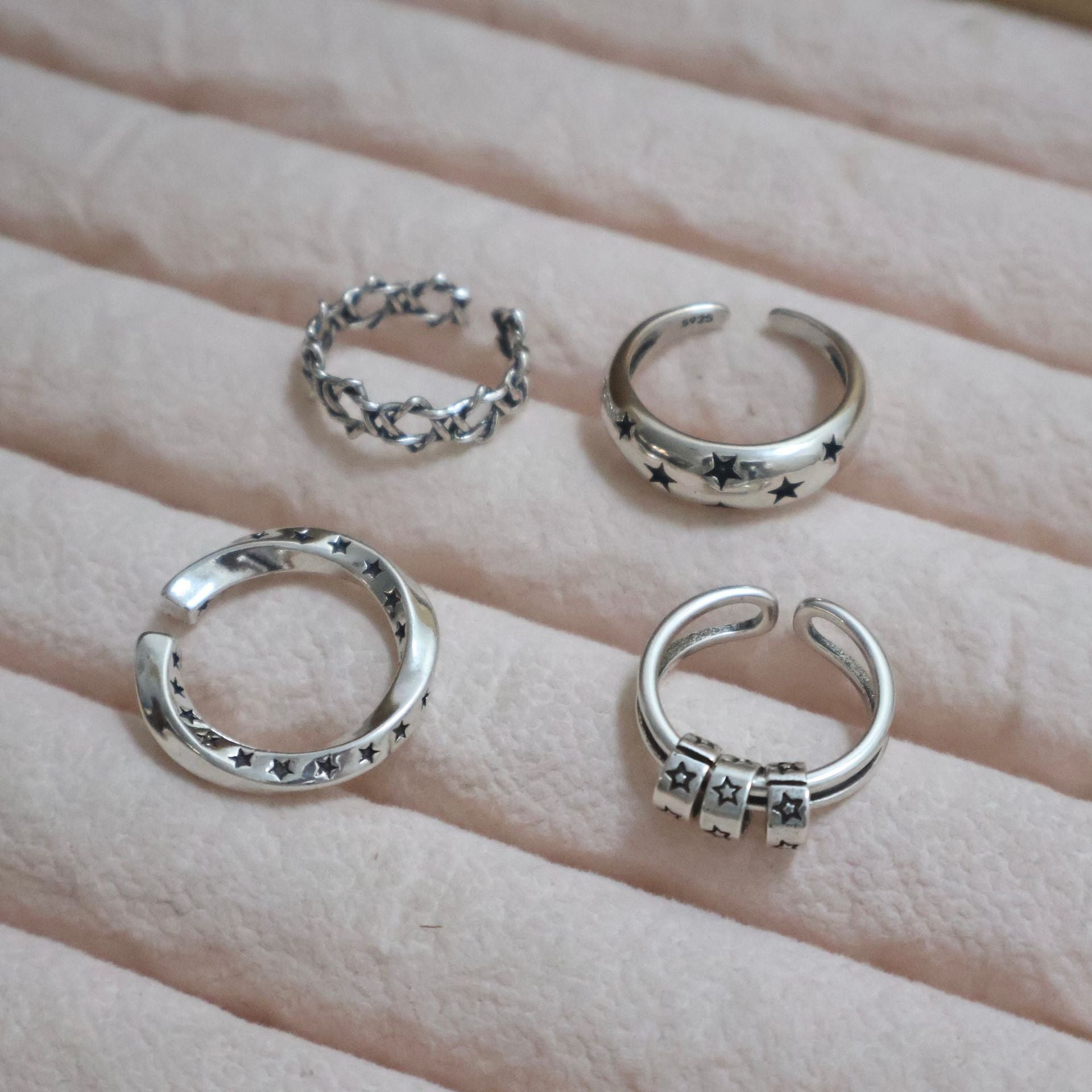 Wholesale  Retro Old Five-pointed Star Ring