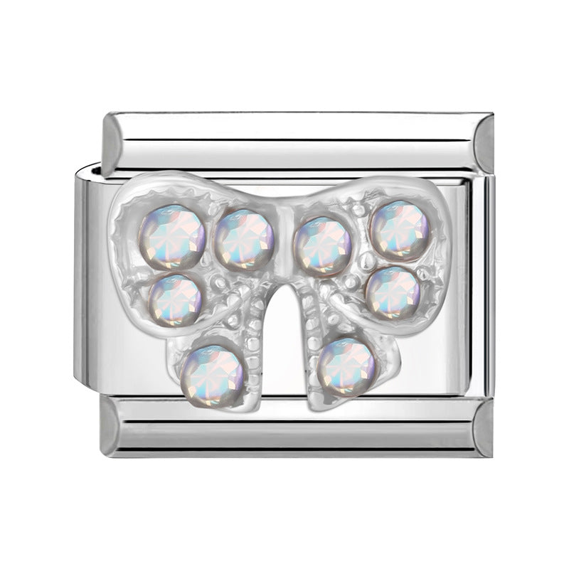 Wholesale 9mm Italian Charm Starter Bracelets DIY square Single Section Creative Stainless Steel Composable Bracelet