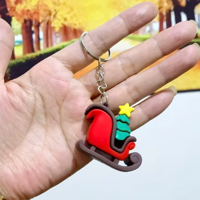 Wholesale Couple keychain car key pendant Christmas doll keychain