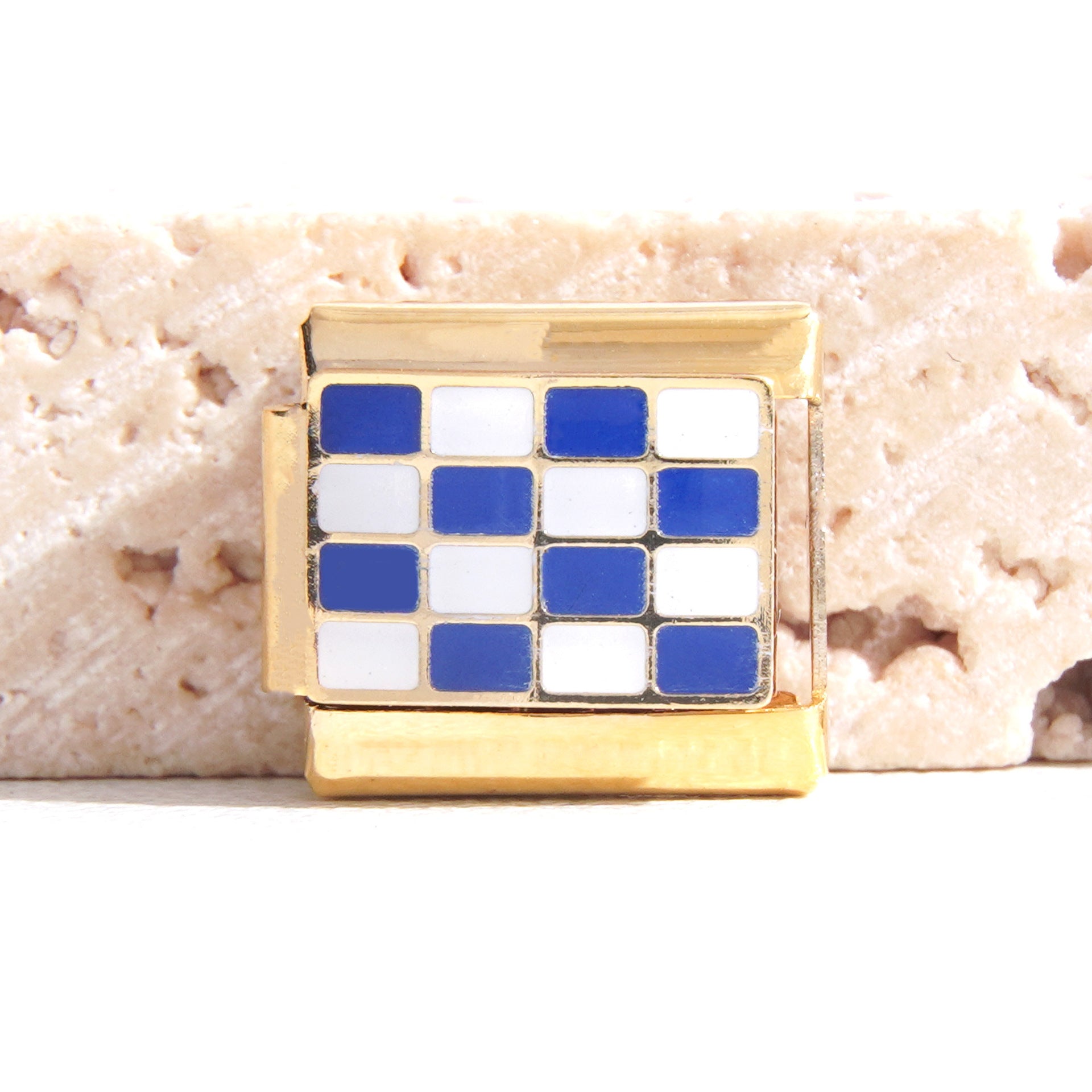 Wholesale  Italian Charm Bracelet 9mm DIY  Checkerboard Series Creative Stainless Steel Composable Bracelet