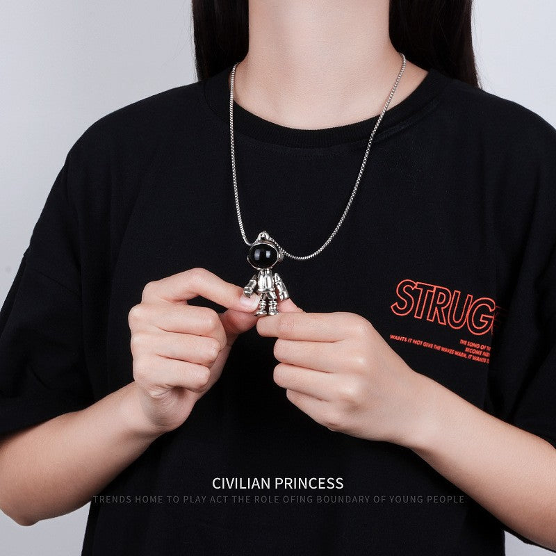 Wholesale Astronaut Spaceman Titanium Steel Necklaces  ACC-NE-Leis010