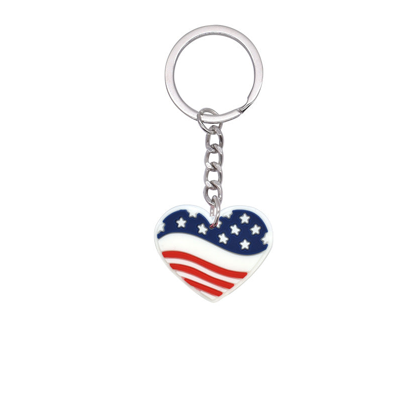 Wholesale 10pcs US Independence Day Keychain