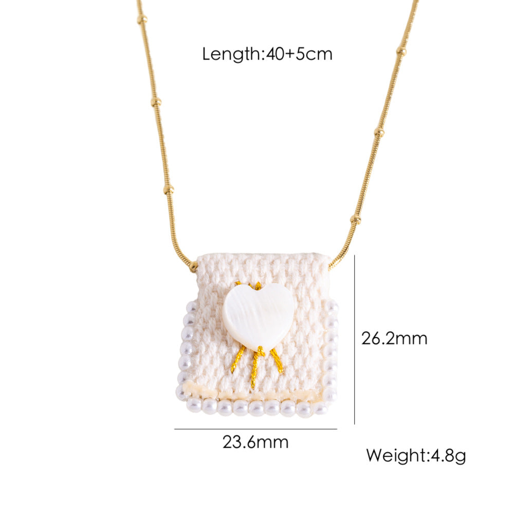 Wholesale  Handmade Bag Titanium Steel Necklace