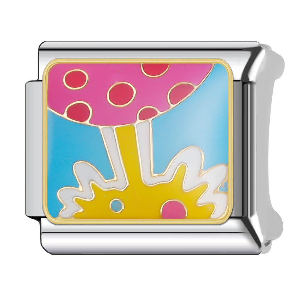 Wholesale Italian Charm Bracelet 9mm DIY Splicing Cosmic Star Series Stainless Steel Composable Bracelet