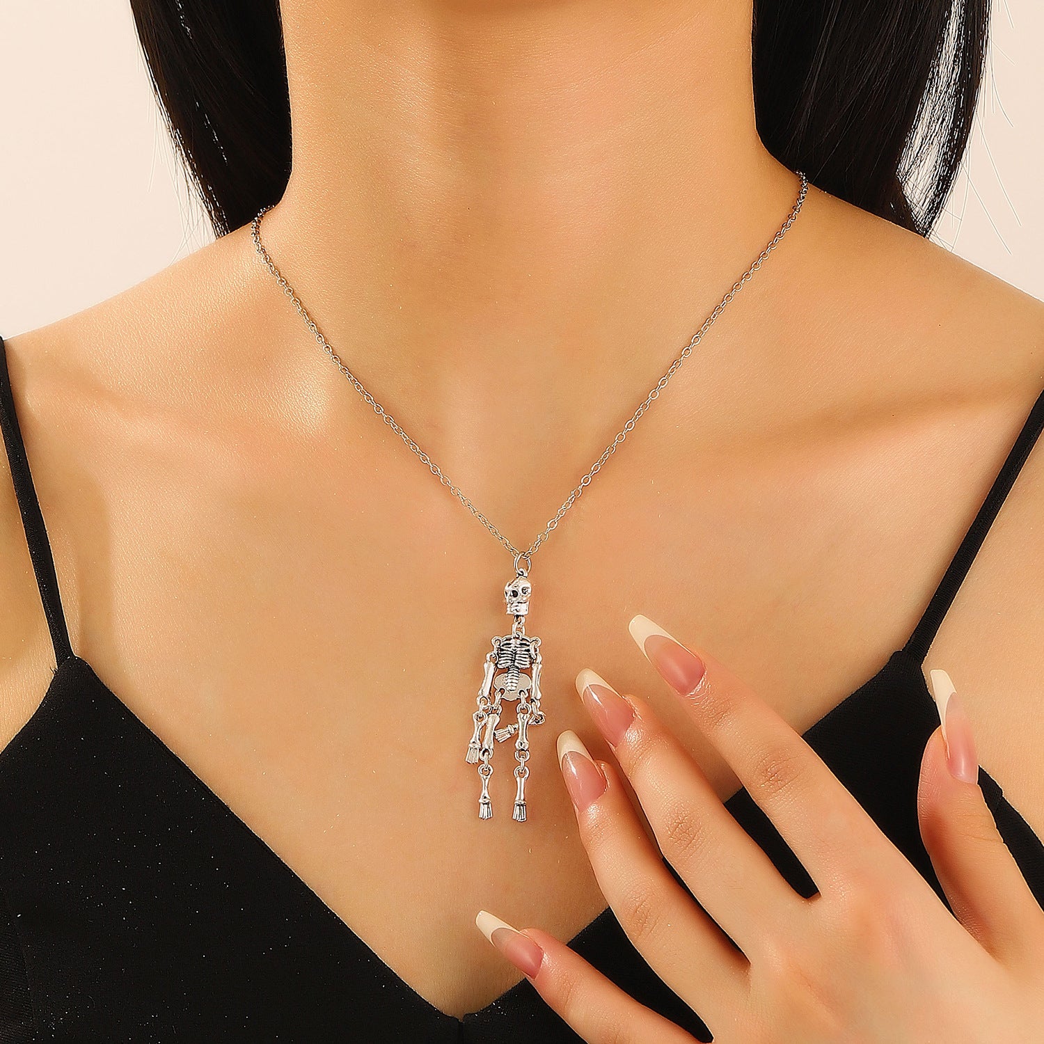 Wholesale Punk Style Skull Pendant Necklace Trendy Jewelry Accessory for Gift Boutique Resale