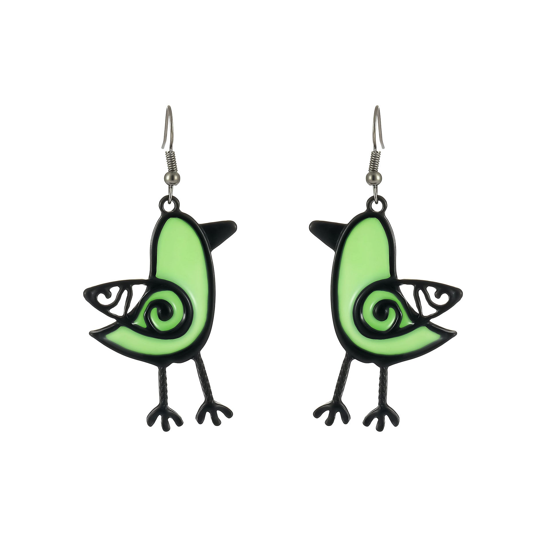 Wholesale Green bird earrings