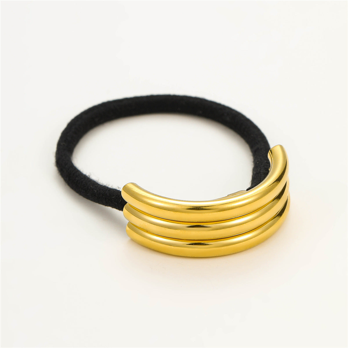 Wholesale  Titanium Steel U-shaped Three-layer Hollow  Hair Ring Hair Rope Hair Accessories