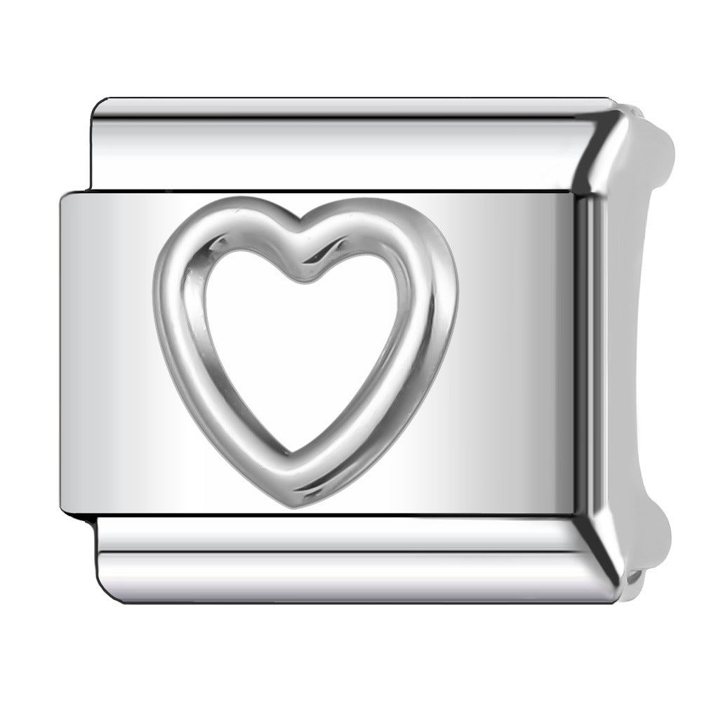 Wholesale 5pcs Italian Charm Bracelet 9mm DIY Splicing Cute Creative Stainless Steel Composable Bracelet