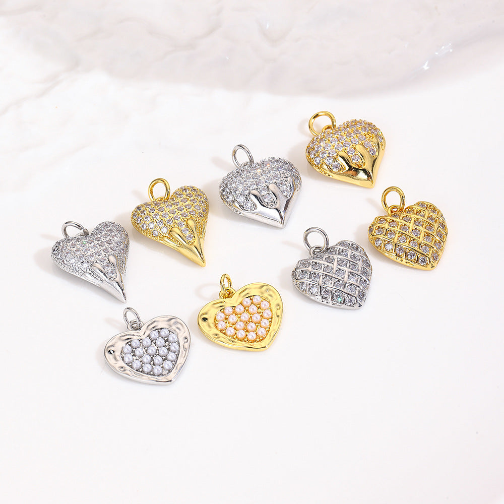 Wholesale Heart necklace copper plated 18k pendant necklace