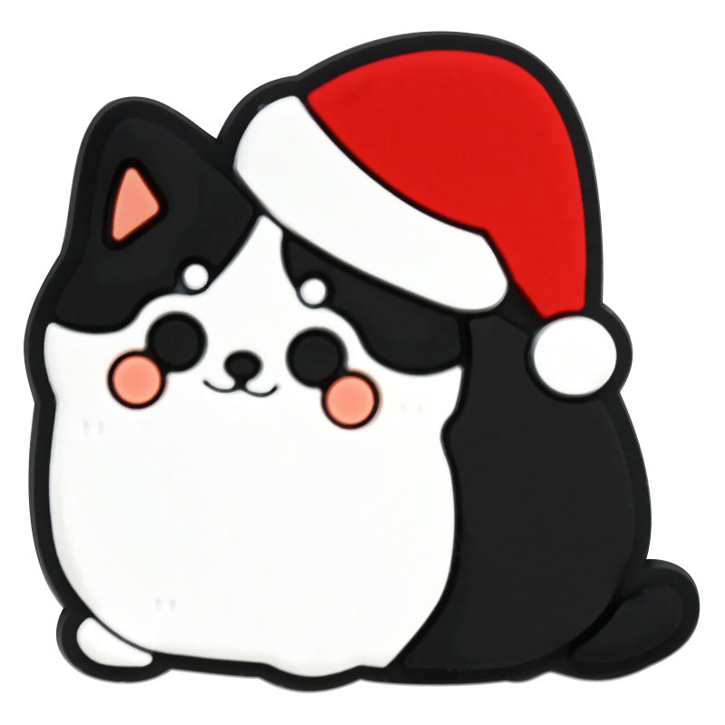 Wholesale Random 100pcs Cute Little Animal Christmas Series PVC Soft Rubber Shoe Buckle Decoration ACC-SC-RYY069