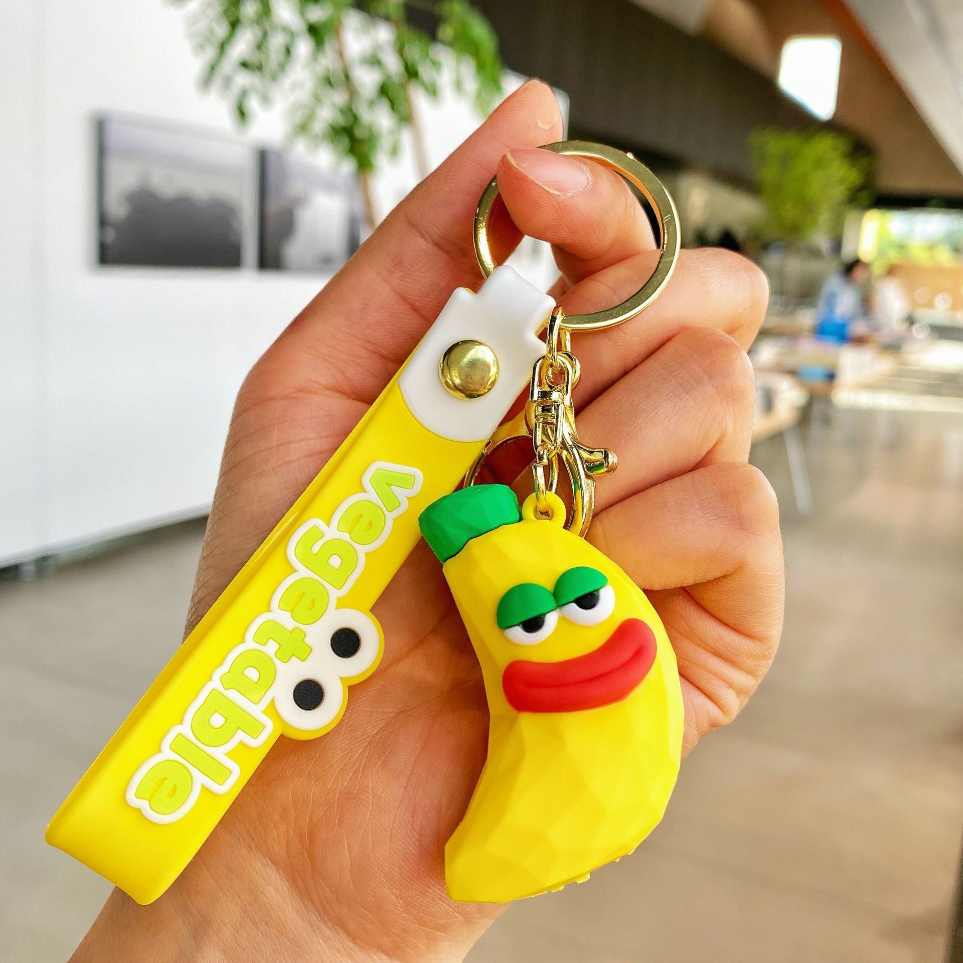 Wholesale Creative Keychain Fruit and Vegetable Series Silicone Keychains ACC-KC-SJ002