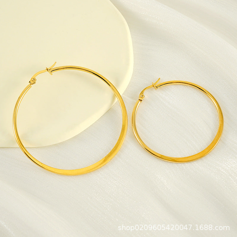 Wholesale  fashion big ear ring  stainless steel earrings