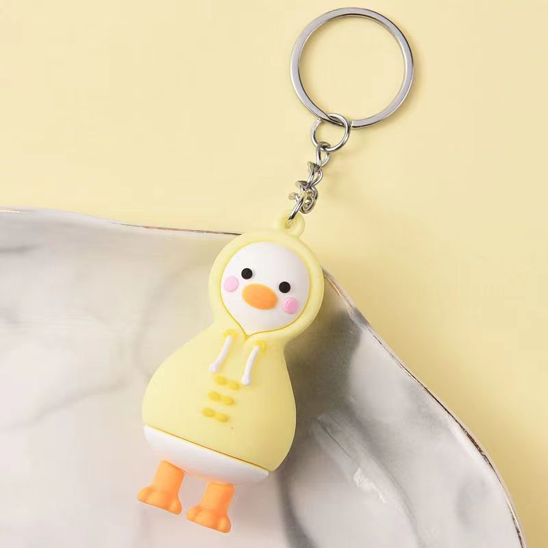 Wholesale cartoon crooked neck duck keychain