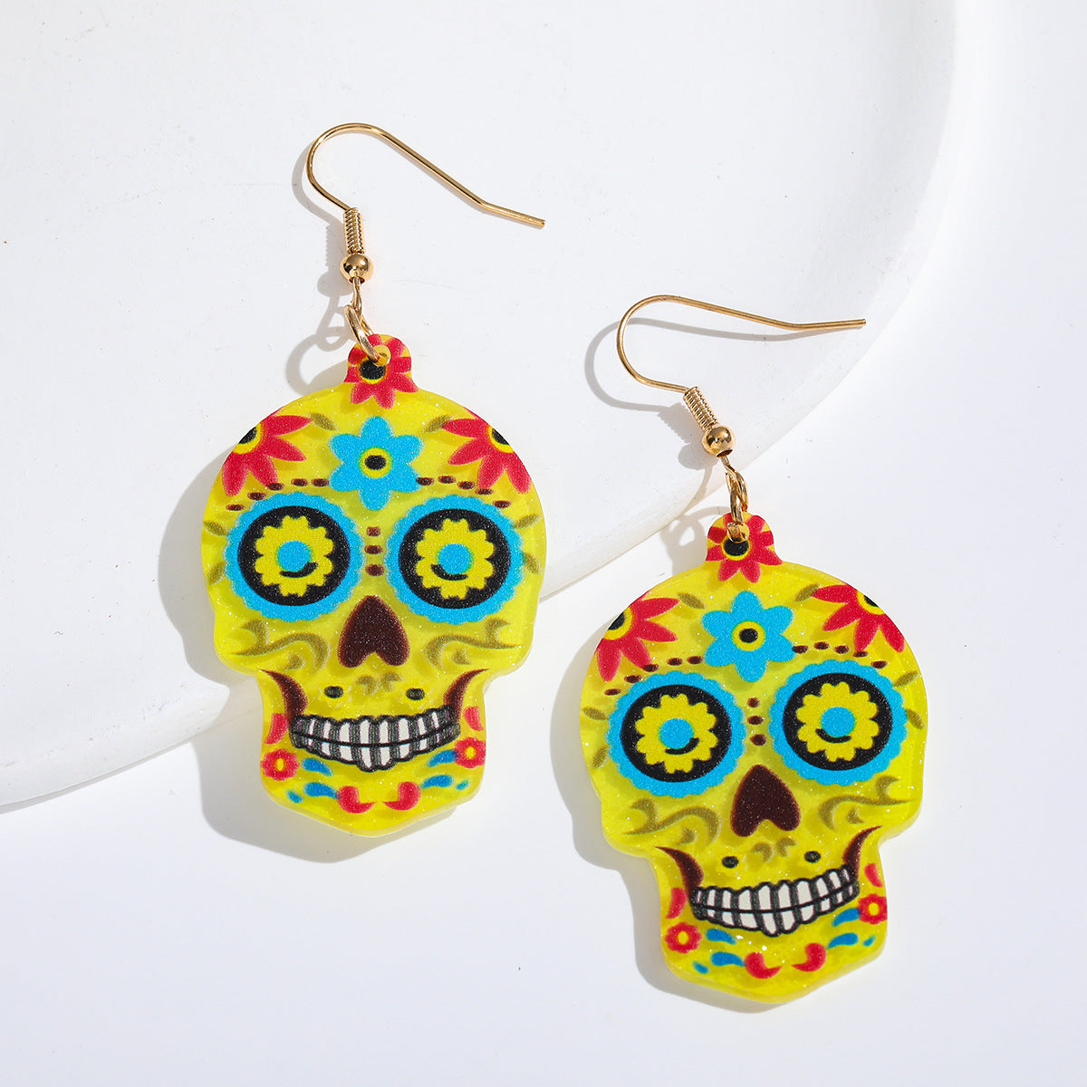 Wholesale Halloween Acrylic Skull Earrings ACC-ES-AnDao020
