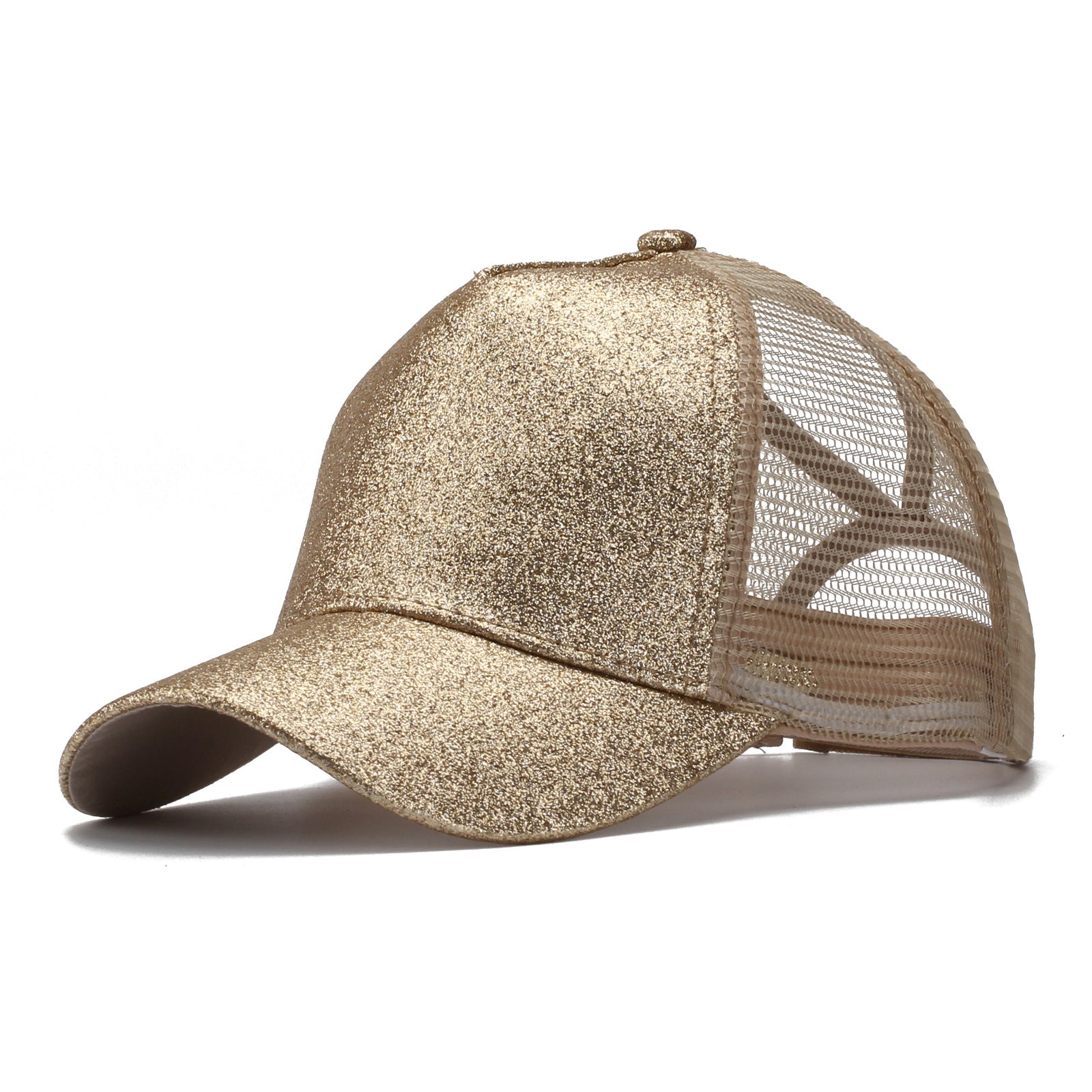 Wholesale Ponytail Cap Glitter Baseball Net Cap Peaked Cap ACC-HT-JingHong003