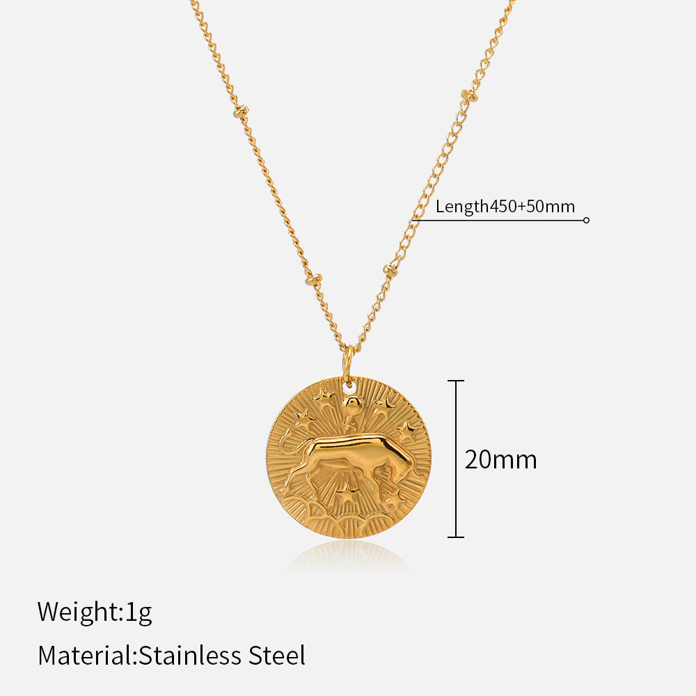 Wholesale Twelve Constellations Stainless Steel Necklace