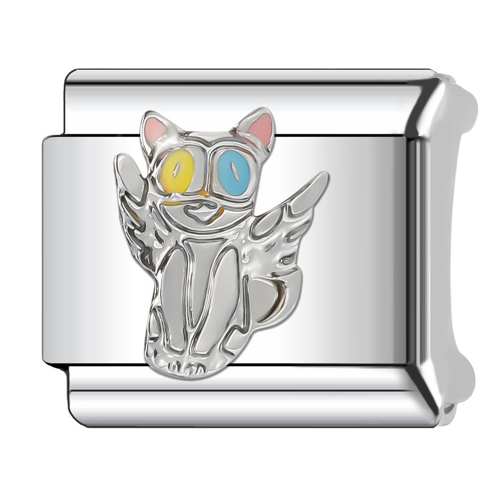 Wholesale Italian Charm Bracelet 9mm DIY Splicing Diamond Gypsophila Series Stainless Steel Composable Braceletc Pattern Bracelet Jewelry