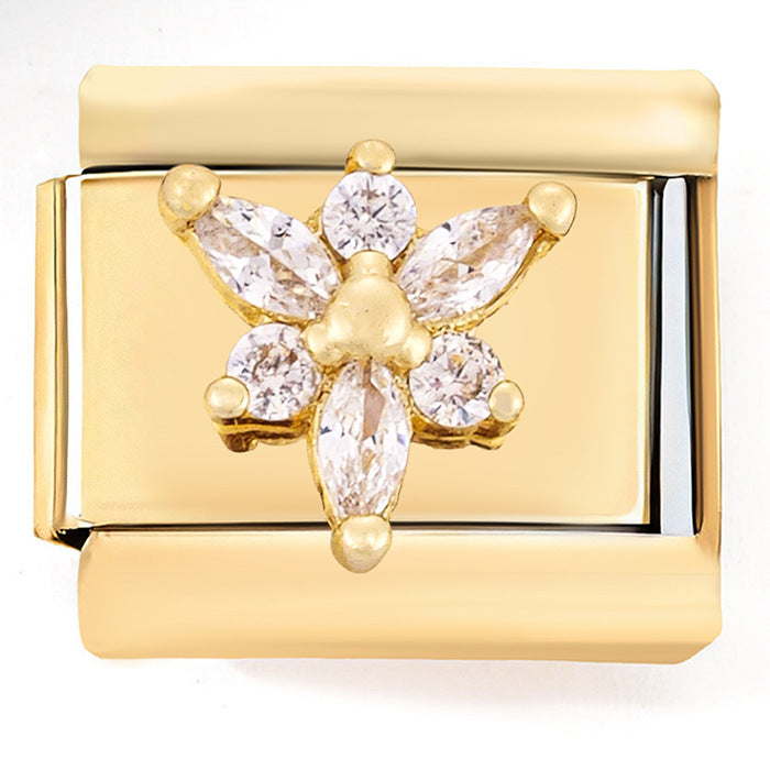 Wholesale Italian Charm Bracelet 9mm DIY Splicing Creative Pattern Stainless Steel Composable Bracelet