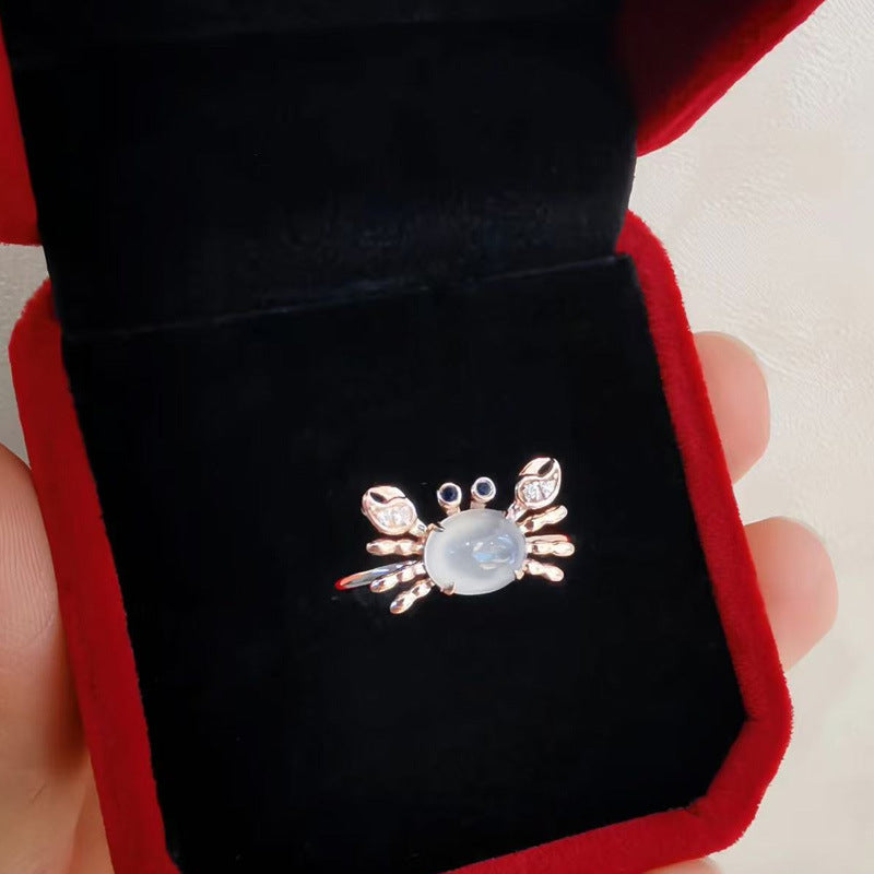 Wholesale Pastoral Crab Ring Zinc Alloy Jewelry Accessory for Boutique Resale