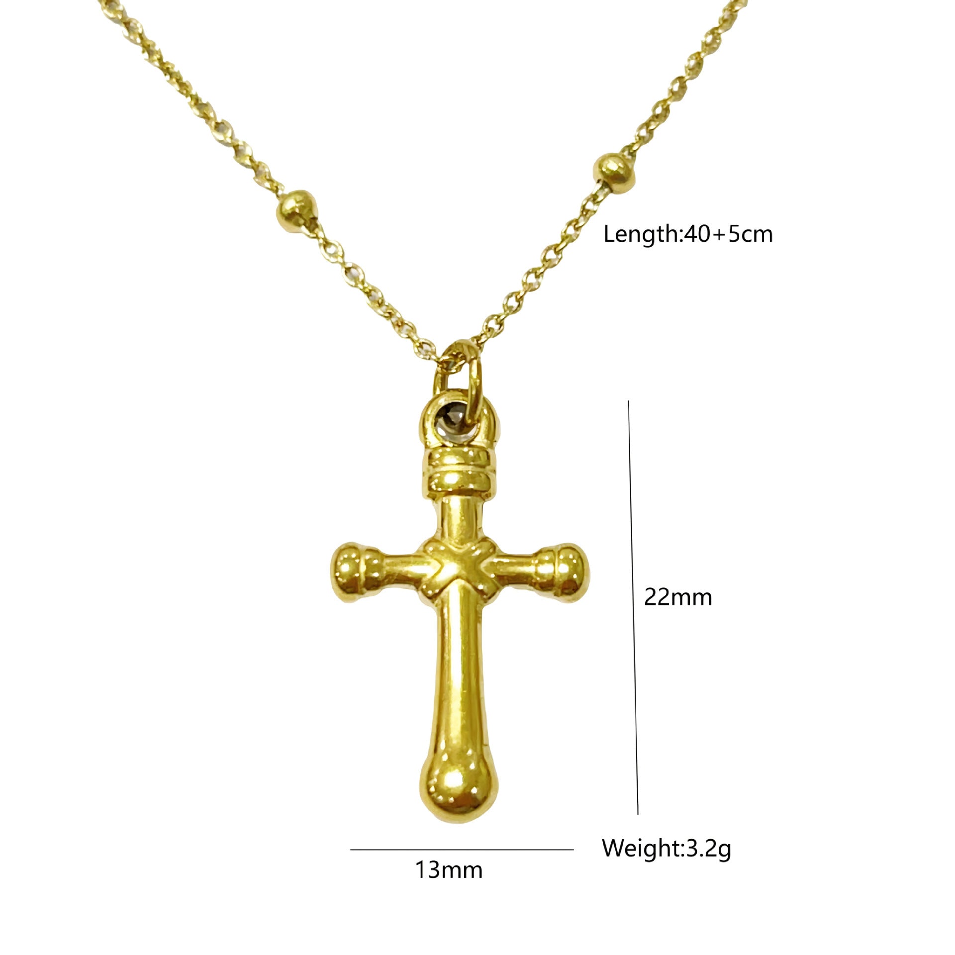 Wholesale  retro cross stainless steel pendant necklace
