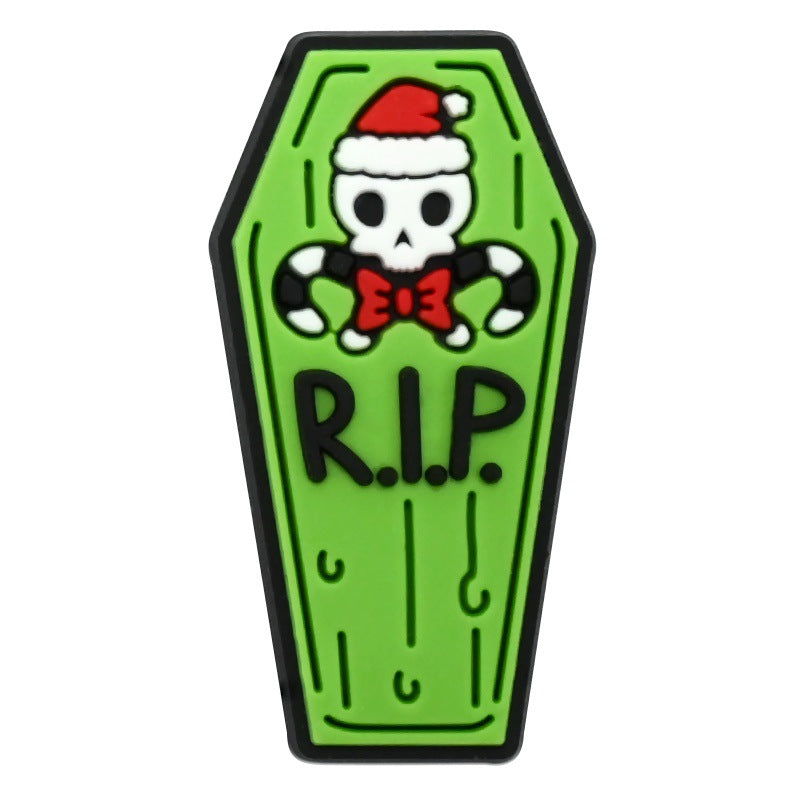 Wholesale Random 100pcs Christmas series  PVC Soft Rubber Shoe Buckle Decoration