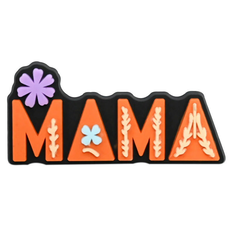 Wholesale  Random 100pcs Mother Series PVC Soft Rubber Shoe Buckle Decoration