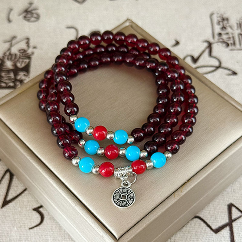 Wholesale Glass Lapis Lazuli Multi-Layer Bracelet,  Bohemian Style Everyday Wear Fashion Accessory for Women Gift