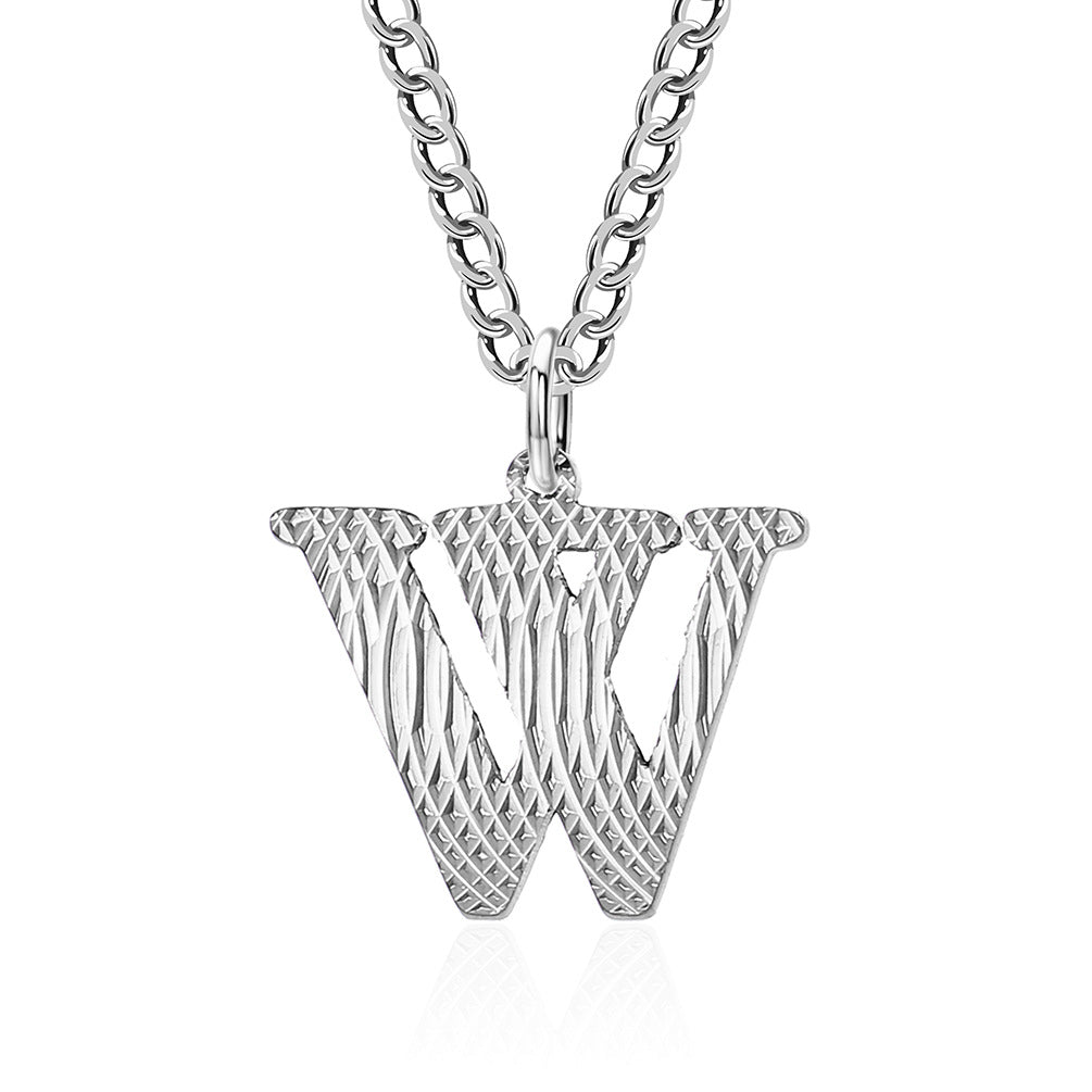 Wholesale Letter Titanium Steel Necklace Clavicle Chain