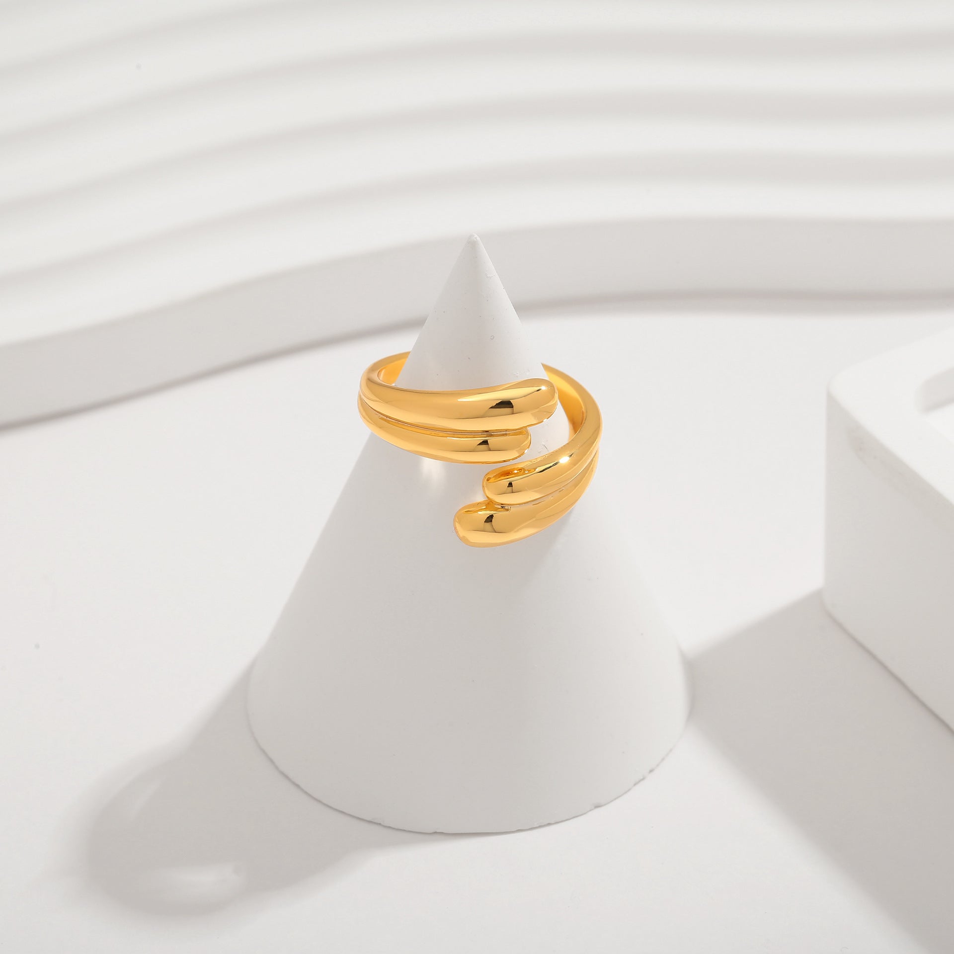 Wholesale  Geometric Open Adjustable rings