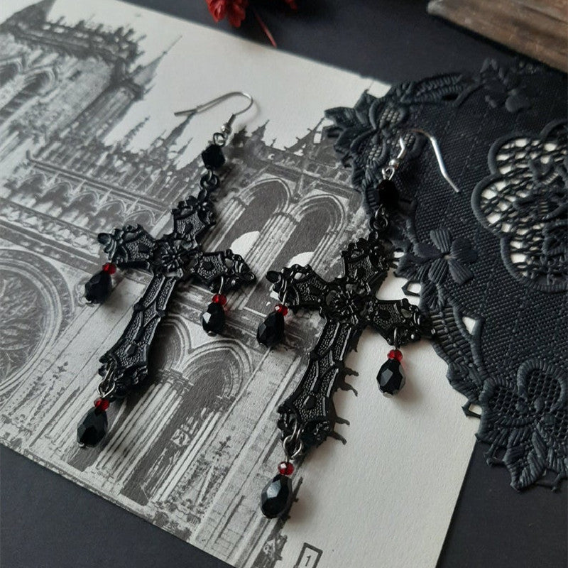 Wholesale  Alloy Cross Gothic Earrings