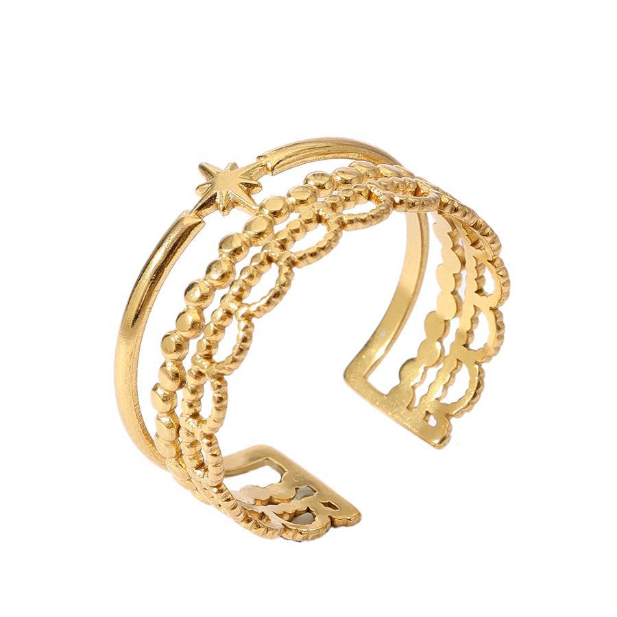 Wholesale Stainless Steel Ring Snake Love 18k Gold Plated Rings ACC-RS-MuC004