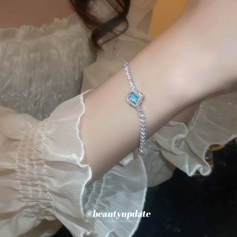 Wholesale Light Luxury Electroplated Zircon Geometric Bracelets ACC-BT-BY001