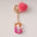 Wholesale Creative and Cute Red Fur Ball Letter Shell Handmade Glue Keychain Exquisite Pendant