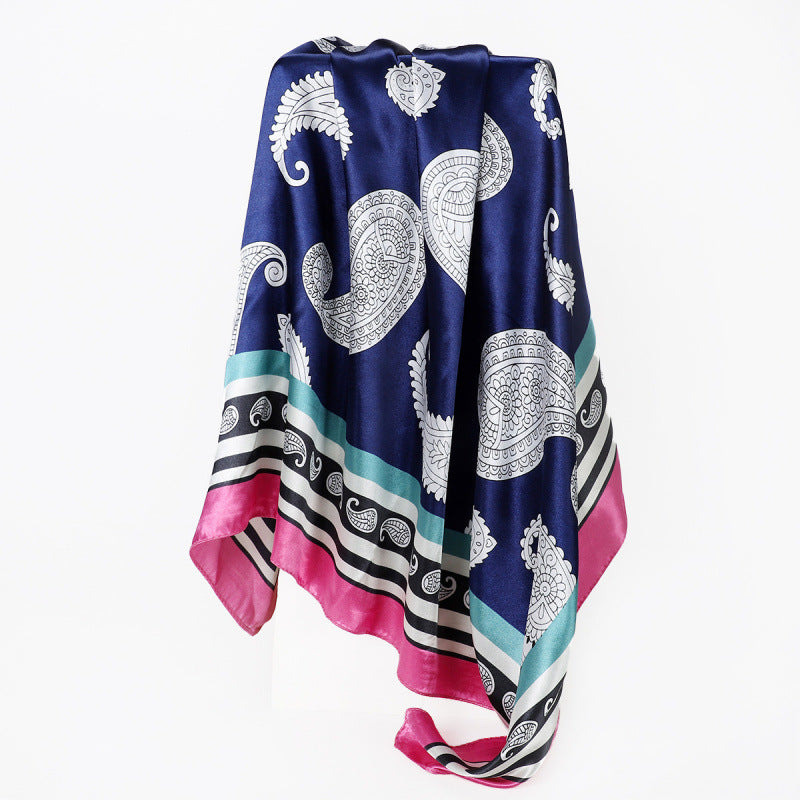 Wholesale  90cm Square Scarf Cashew Flower Silk Scarf