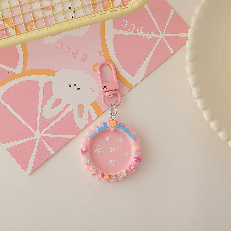 Wholesale Macaron Color Cartoon Luminous Photo Frame Keychain