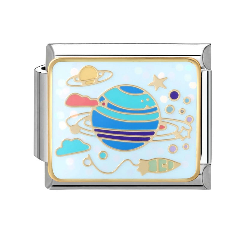 Wholesale Italian Charm Bracelet 9mm DIY Splicing Cute Creative Stainless Steel Composable Bracelet