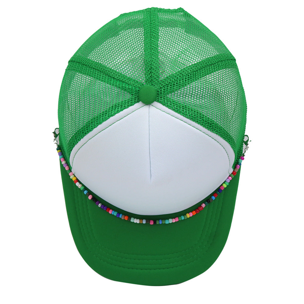 Wholesale Colorful Chain Trucker Cap Mesh Cap Baseball Cap ACC-HT-HaiPu019